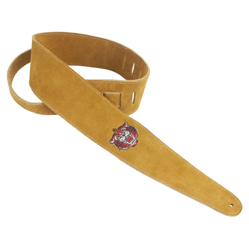 henry-heller-2-5insuede-embroidered-guitar-strap-tiger Henry Heller 2.5inSuede Embroidered Guitar Strap - Tiger