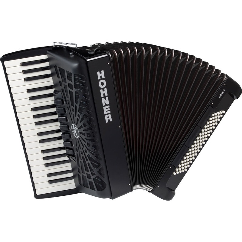 hohner-bravo-iii-80-bass-chromatic-accordion-in-black Hohner Bravo III 80 Bass Chromatic Accordion In Black