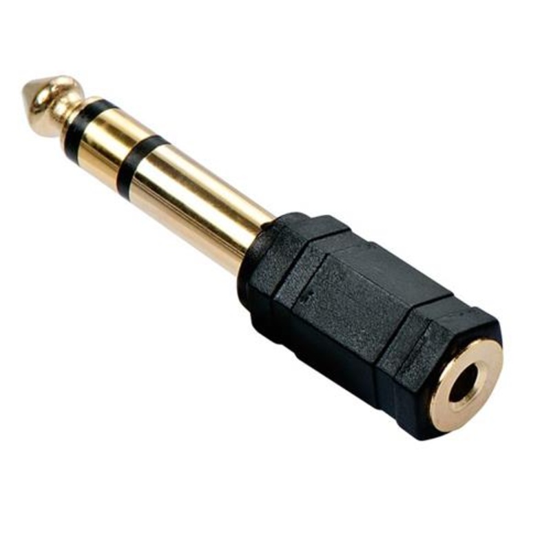 lindy-3-5-stereo-f-to-6-3-stereo-m-adapter-35620 Lindy 3.5 stereo F to 6.3 stereo M Adapter (35620)