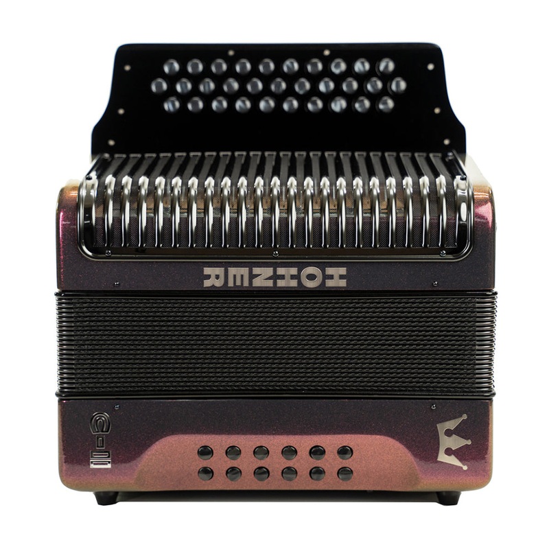 pre-owned-hohner-corona-c-ii-gcf-diatonic-accordion-red-to-gold-used Pre-Owned Hohner Corona C-II GCF Diatonic Accordion - Red to Gold | Used