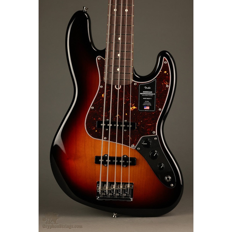 fender-american-professional-ii-jazz-bass-v-rosewood-fingerboard-3-color-sunburst-new Fender American Professional II Jazz Bass V, Rosewood Fingerboard, 3-Color Sunburst - New