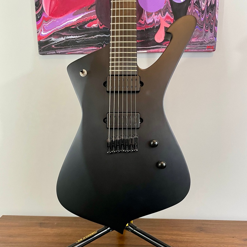 ibanez-iron-label-iceman-ictb721-7-string-electric-guitar-w-bag-black-flat Ibanez Iron Label Iceman ICTB721 7-String Electric Guitar w/ Bag Black Flat