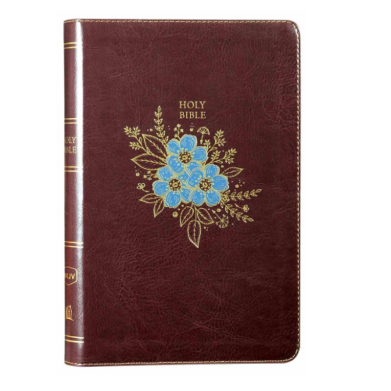 nkjv-thinline-bible-flower-design-burgundy NKJV Thinline Bible Flower Design (Burgundy)