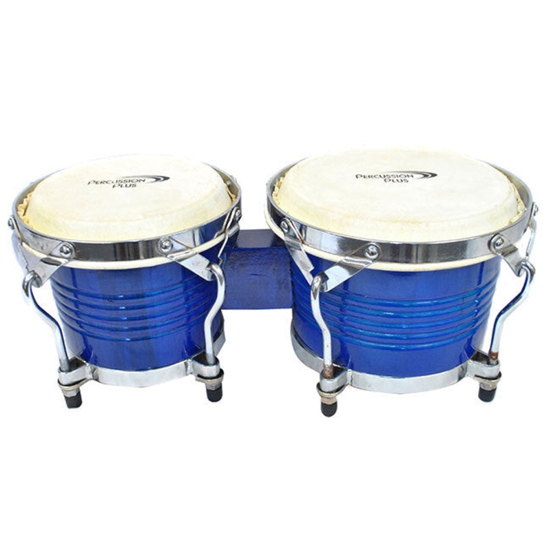 percussion-plus-deluxe-6-7-wooden-bongos-in-gloss-blue-lacquer-finish Percussion Plus Deluxe 6 & 7" Wooden Bongos in Gloss Blue Lacquer Finish