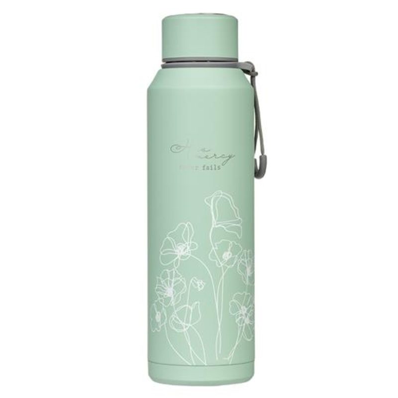 stainless-steel-bottle-his-mercy-never-fails-green Stainless Steel Bottle - His Mercy Never Fails Green