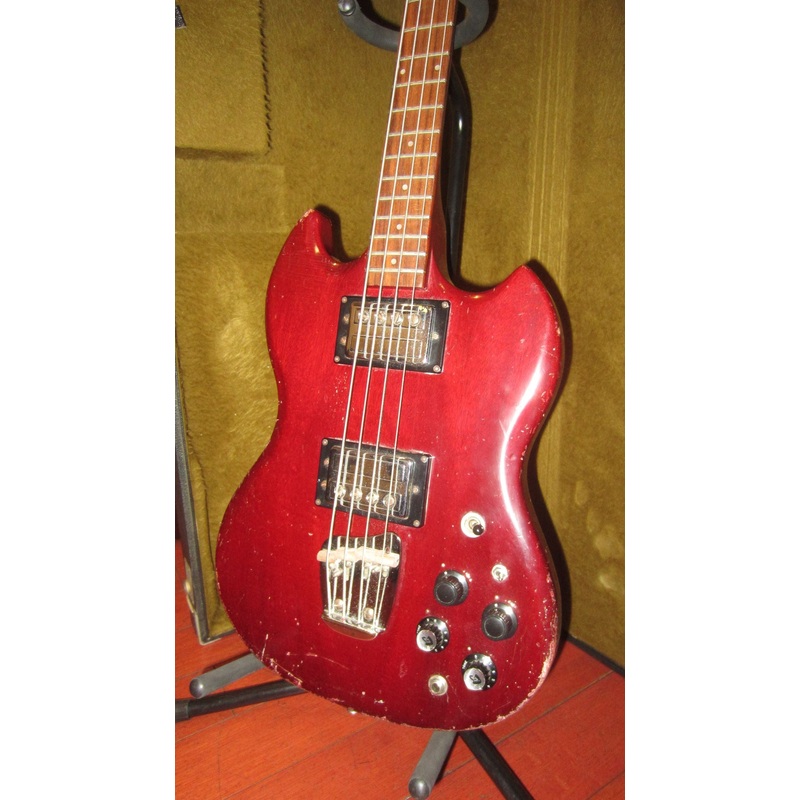 1974-guild-js-ii-bass-double-pickup-cherry-red 1974 Guild JS-II Bass Double Pickup Cherry Red