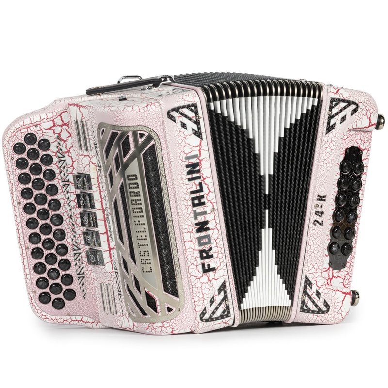 frontalini-24k-5-switch-accordion-fbe-in-crackled-white-and-red Frontalini 24K 5 Switch Accordion FBE in Crackled White and Red