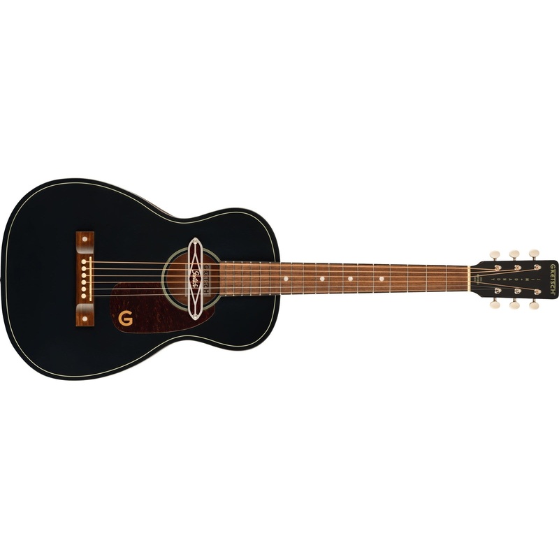 gretsch-jim-dandy-deltoluxe-parlor-acoustic-electric-guitar-black-top Gretsch Jim Dandy Deltoluxe Parlor Acoustic/Electric Guitar-Black Top