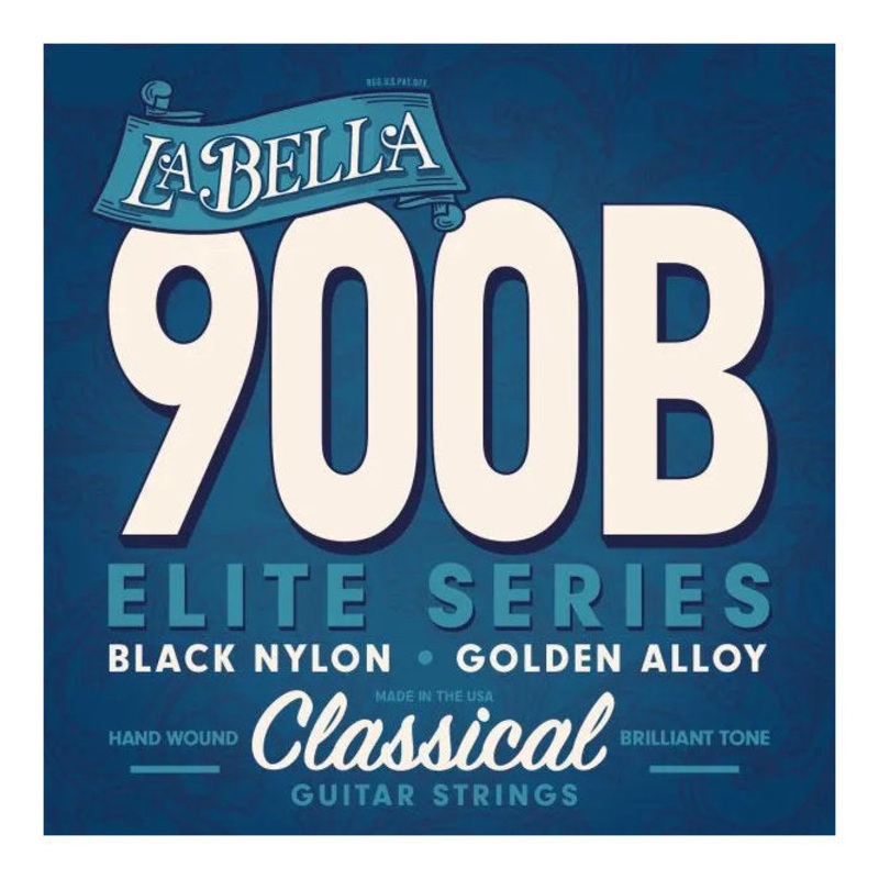la-bella-900-b-elite-nylon-guitar-strings-black-nylon-polished-golden-alloy La Bella 900-B Elite Nylon Guitar Strings Black Nylon - Polished Golden Alloy
