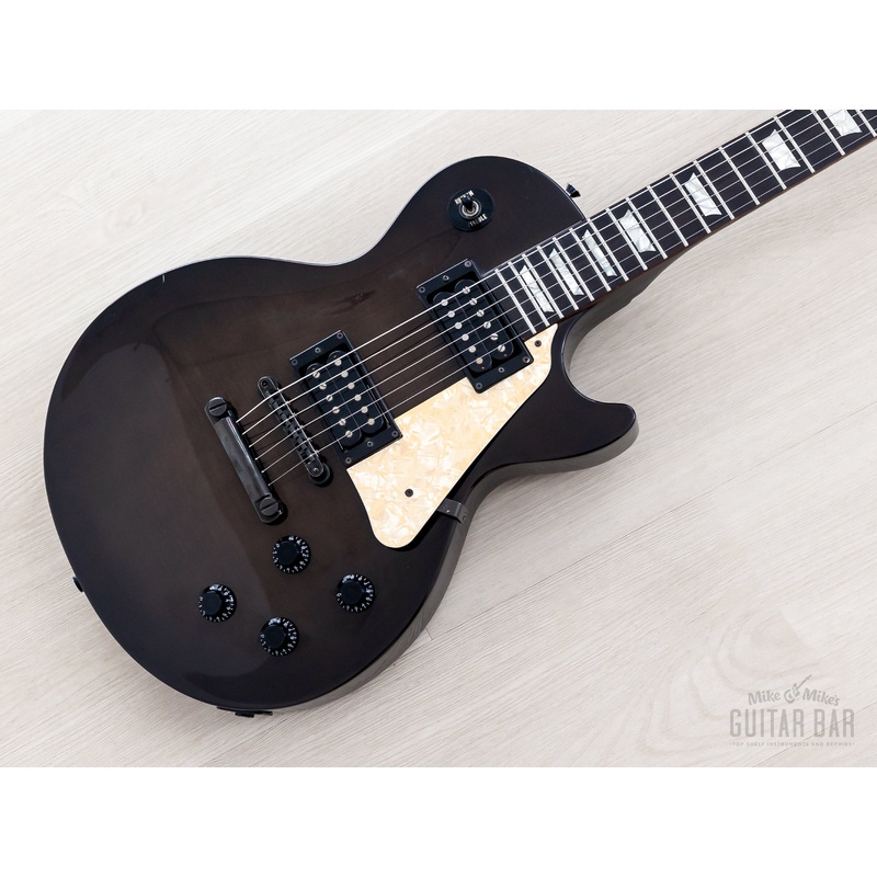 1990s-burny-joe-perry-signature-lg-75jp-black-burst-w-vh-1-fernandes-japan 1990s Burny Joe Perry Signature LG-75JP Black Burst w/ VH-1, Fernandes Japan