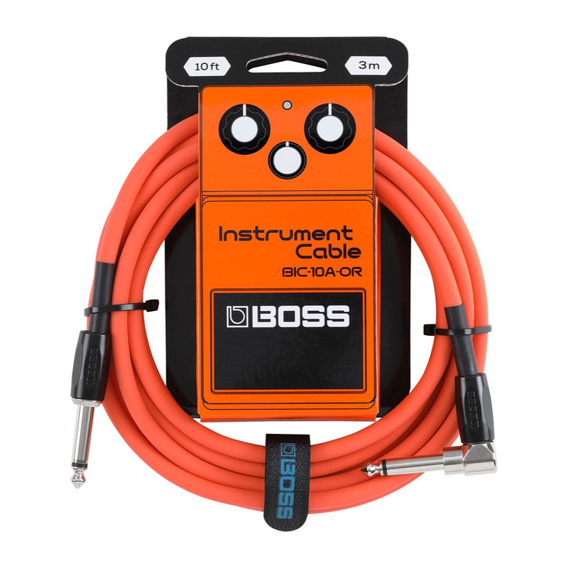 boss-bic-10a-or-instrument-cable-straight-to-angled-orange-10ft BOSS BIC-10A-OR Instrument Cable - Straight to Angled - Orange - 10ft