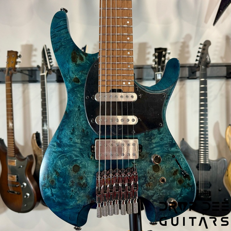 ibanez-quest-q547pb-headless-7-string-electric-guitar-w-bag-cosmic-blue-low-gloss Ibanez Quest Q547PB Headless 7-String Electric Guitar w/ Bag - Cosmic Blue Low Gloss