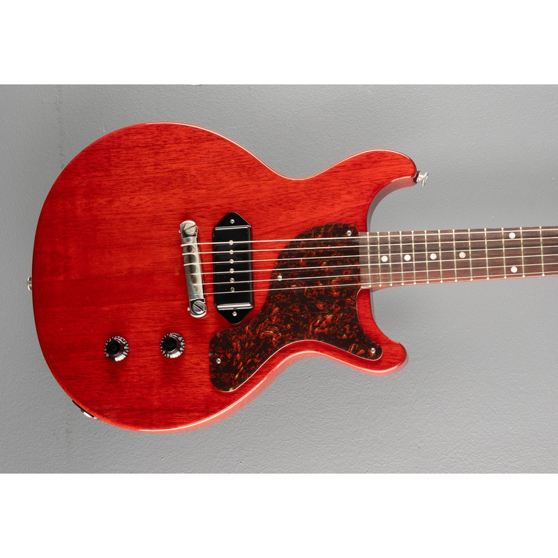 les-paul-junior-double-cutaway-vintage-cherry-w-tortoise-pickguard Les Paul Junior Double Cutaway - Vintage Cherry w/Tortoise Pickguard