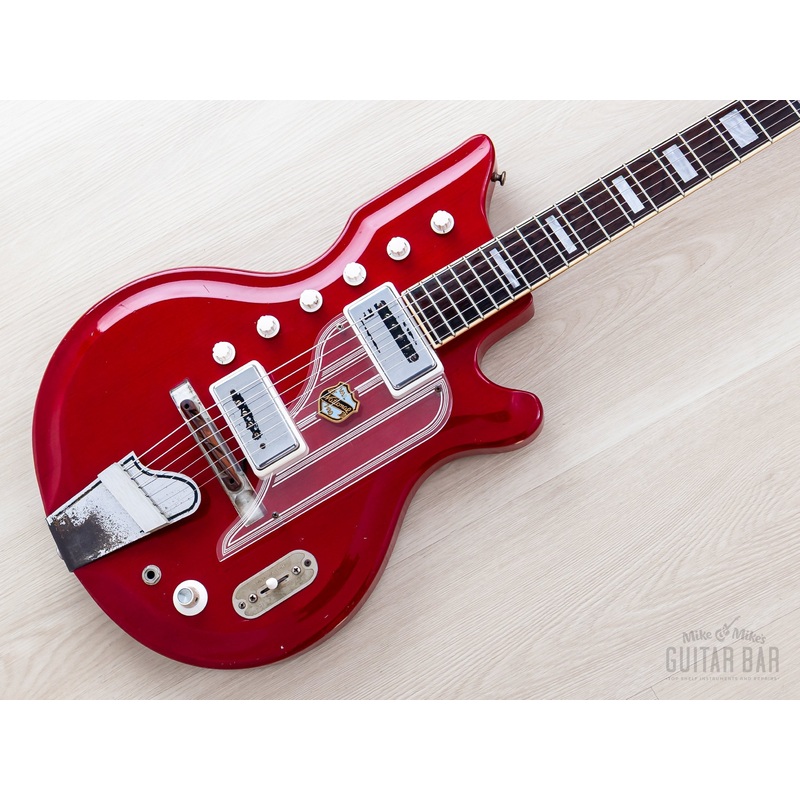 1963-national-westwood-77-vintage-map-guitar-cherry-red-w-case-valco 1963 National Westwood 77 Vintage Map Guitar Cherry Red w/ Case, Valco