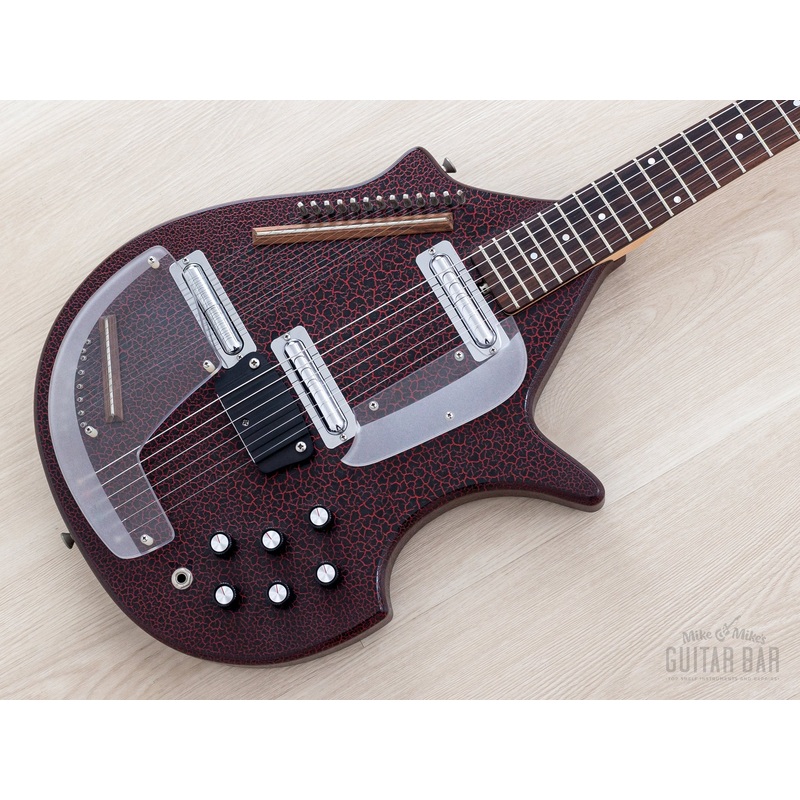 jerry-jones-electric-master-sitar-red-gator-crackle-showroom-clean-w-case Jerry Jones Electric Master Sitar Red Gator Crackle, Showroom Clean w/ Case