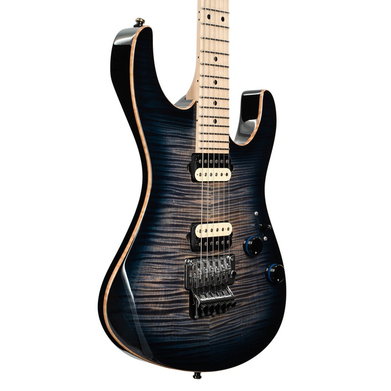 pre-owned-suhr-modern-electric-guitar-faded-trans-whale-blue-burst-used Pre-Owned Suhr Modern Electric Guitar - Faded Trans Whale Blue Burst | Used