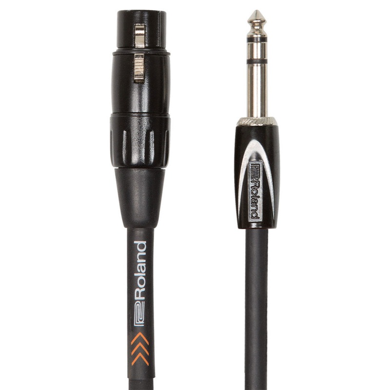 roland-rcc-10-trxf-black-series-interconnect-cable-1-4in-trs-male-to-xlr-female-10-ft Roland RCC-10-TRXF Black Series Interconnect Cable 1/4in TRS Male to XLR Female - 10 ft.