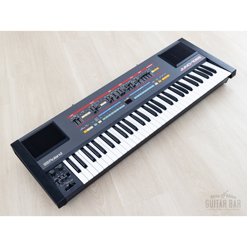 1985-roland-juno-106s-vintage-analog-synthesizer-near-mint-w-built-in-speakers-serviced-120v 1985 Roland Juno-106S Vintage Analog Synthesizer Near-Mint w/ Built-In Speakers, Serviced 120v