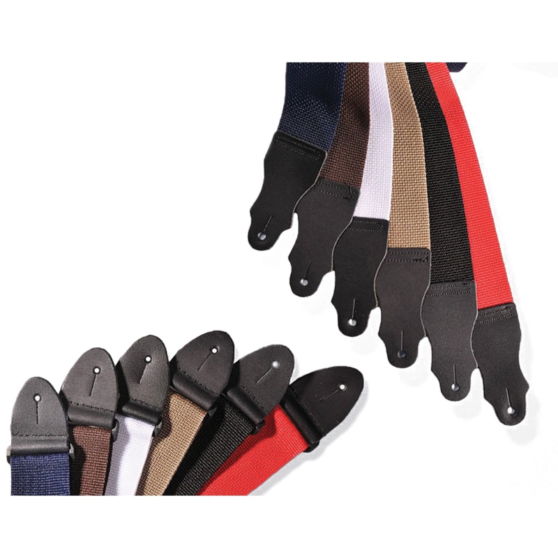 franklin-red-poly-web-strap-with-single-ply-black-leather-end-tab Franklin Red Poly Web Strap with Single Ply Black Leather End Tab
