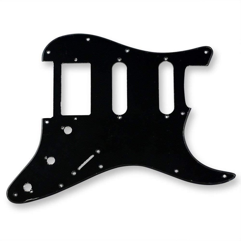 vanson-1-ply-gloss-black-premium-quality-hss-scratchplate-pickguard-direct-fit-for-usa-mex-fender-stratocaster VANSON 1-Ply Gloss Black Premium Quality HSS Scratchplate Pickguard DIRECT FIT for USA, MEX Fender Stratocaster