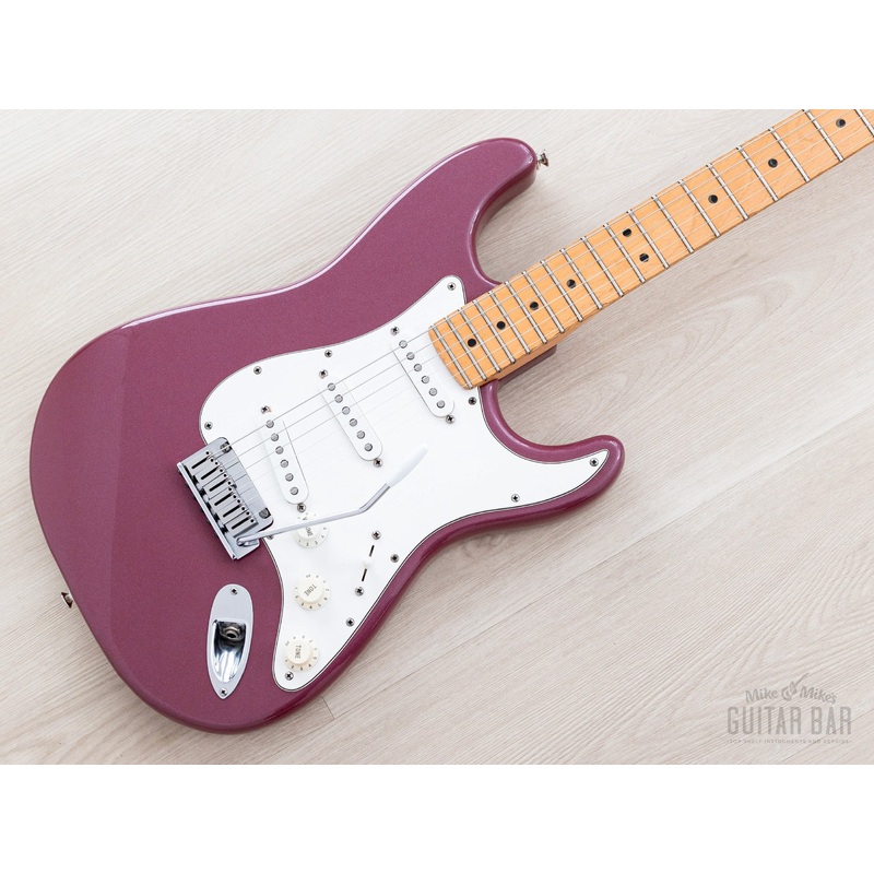 1995-fender-american-standard-stratocaster-burgundy-mist-headstock-near-mint-w-tbx-case 1995 Fender American Standard Stratocaster Burgundy Mist + Headstock, Near-Mint w/ TBX, Case