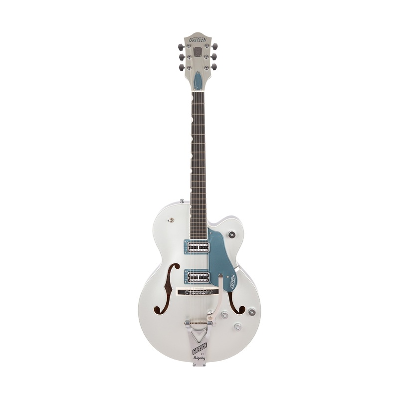 2022-gretsch-g6118t-140-pro-140th-anniversary-hollowbody-guitar-w-bigsby-2-tone-pure-stone-platinum-jt2211xxxx 2022 Gretsch G6118T-140 PRO 140th Anniversary Hollowbody Guitar w/Bigsby, 2-Tone Pure/Stone Platinum, JT2211XXXX