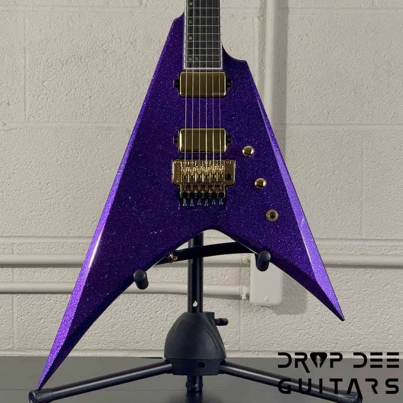 esp-usa-v-ii-fr-electric-guitar-w-case-purple-sparkle ESP USA V-II FR Electric Guitar w/ Case - Purple Sparkle