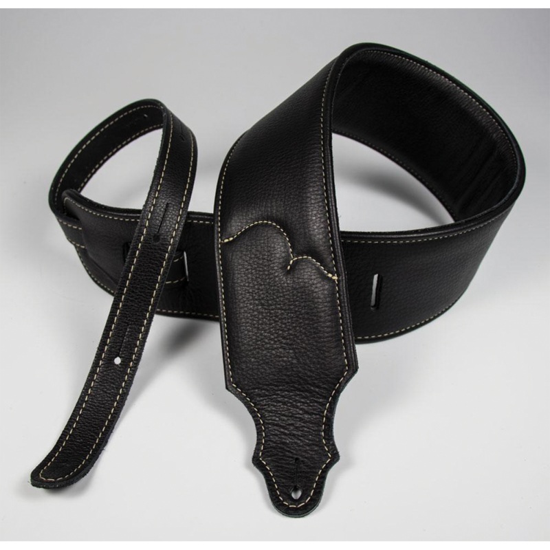 franklin-3-premium-black-padded-glove-leather-strap-w-natural-stitch Franklin 3" Premium Black Padded Glove Leather Strap w/Natural Stitch