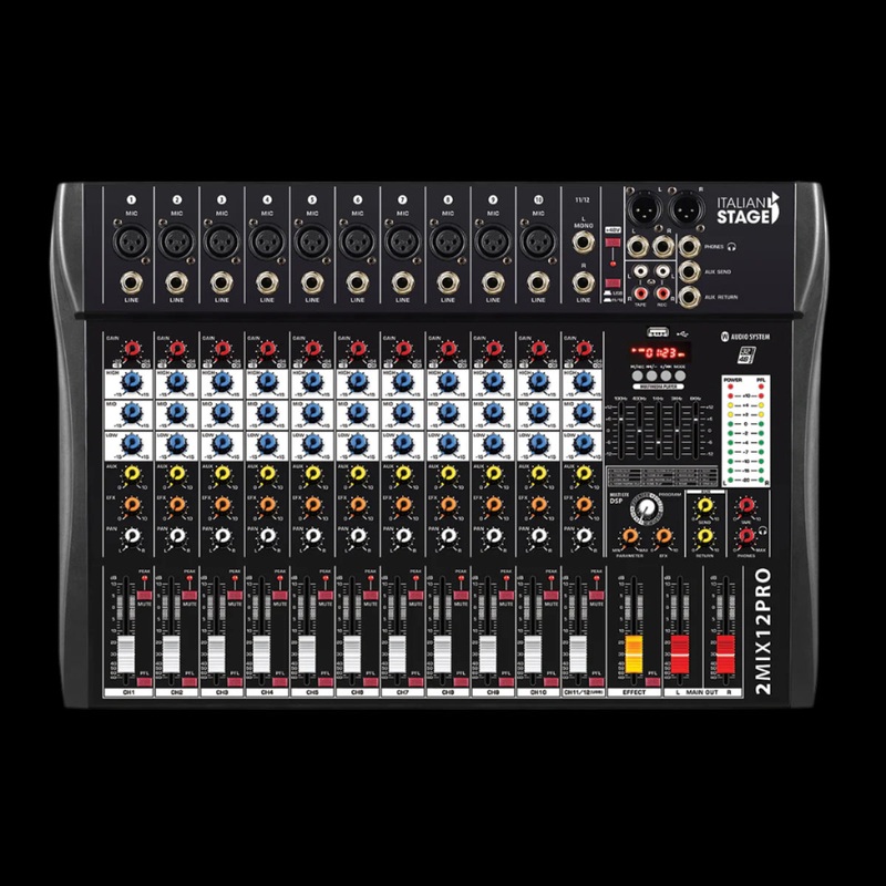 italian-stage-12-channel-stereo-audio-mixer-with-dsp-multifx Italian Stage 12-Channel Stereo Audio Mixer with DSP MultiFX