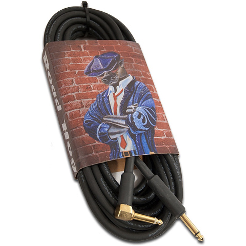 road-hog-15-guitar-cable-with-right-angle-plug Road Hog 15' Guitar Cable With Right Angle Plug