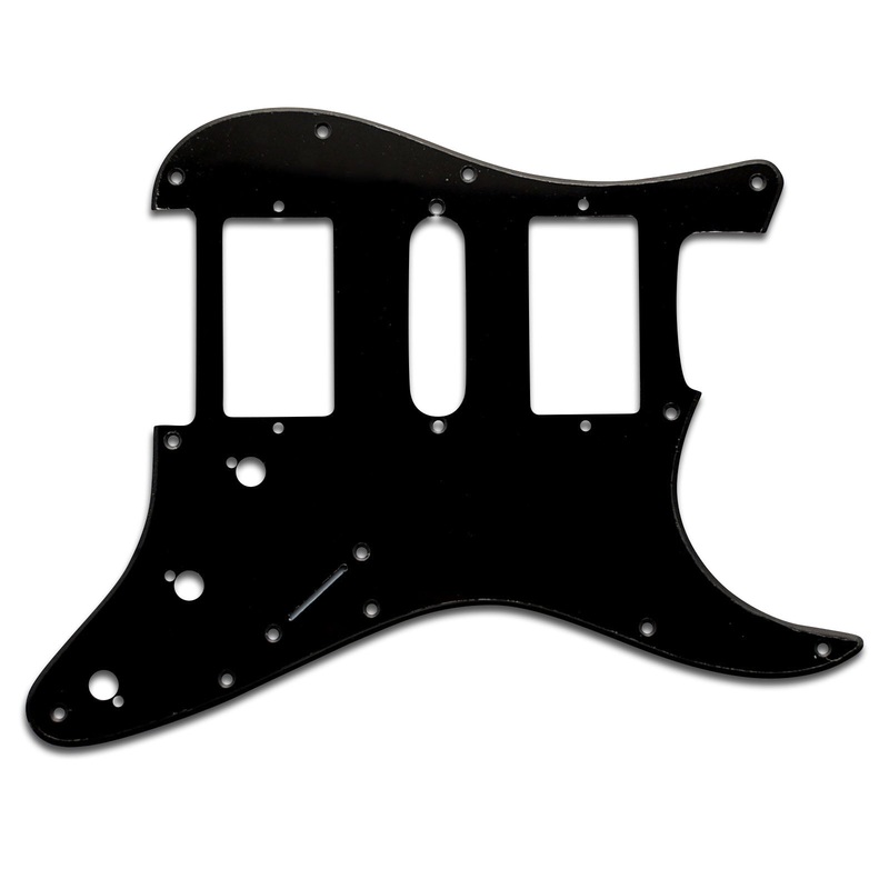 vanson-1-ply-gloss-black-premium-quality-hsh-scratchplate-pickguard-direct-fit-for-usa-mex-fender-stratocaster VANSON 1-Ply Gloss Black Premium Quality HSH Scratchplate Pickguard DIRECT FIT for USA, MEX Fender Stratocaster