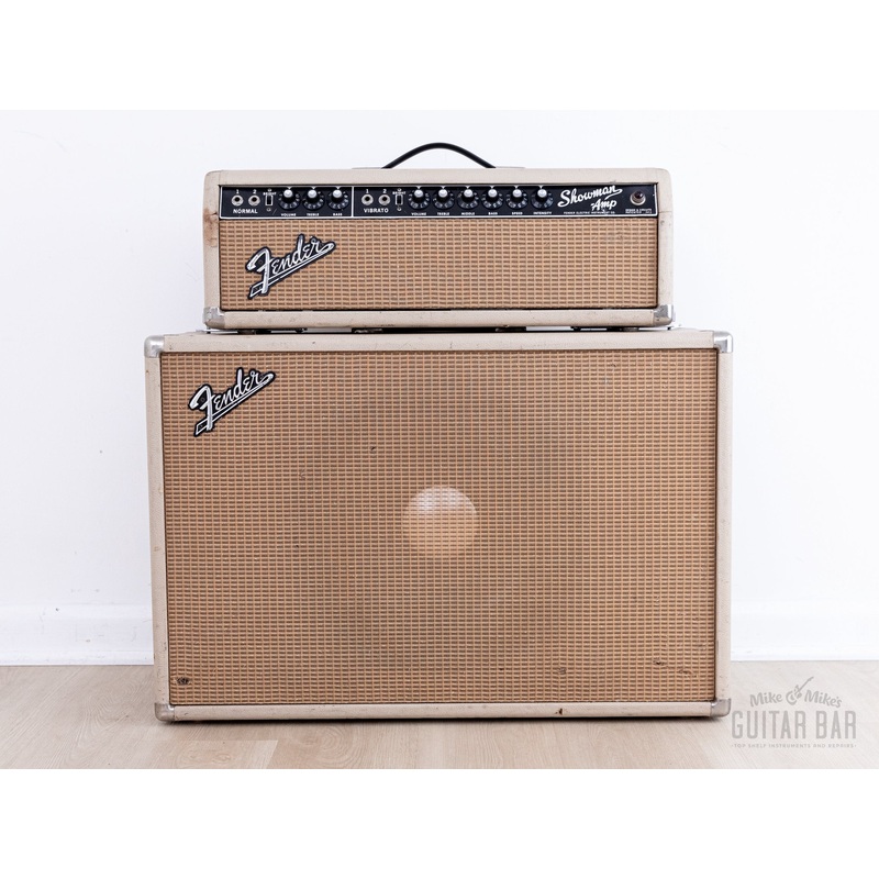 1963-fender-showman-black-panel-blonde-pre-cbs-vintage-tube-amp-head-1x12-tone-ring-cab-w-jbl-d120f 1963 Fender Showman Black Panel Blonde Pre-CBS Vintage Tube Amp Head & 1x12 Tone Ring Cab w/ JBL D120F