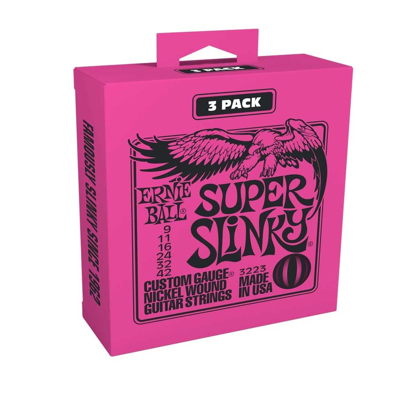 ernie-ball-3223-electric-guitar-string-set-3-pack-nickel-wound-super-slinky-9-42 Ernie Ball 3223 Electric Guitar String Set (3 Pack) - Nickel Wound Super Slinky 9-42