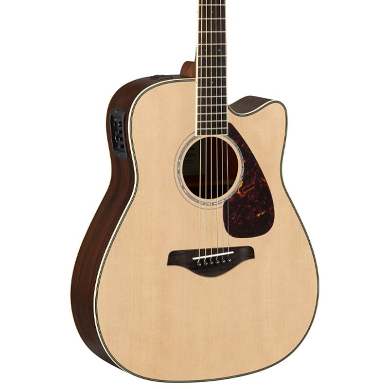 pre-owned-yamaha-fgx830c-cutaway-spruce-rosewood-acoustic-electric-guitar Pre-Owned Yamaha FGX830C Cutaway Spruce/Rosewood Acoustic-Electric Guitar