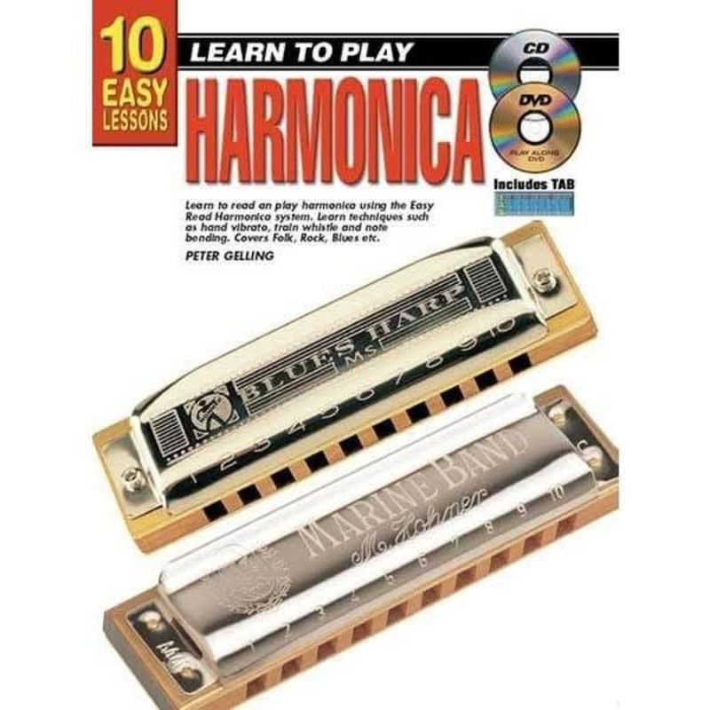 10-easy-lessons-learn-to-play-harmonica-book-cd-dvd 10 Easy Lessons Learn To Play Harmonica Book/CD/DVD