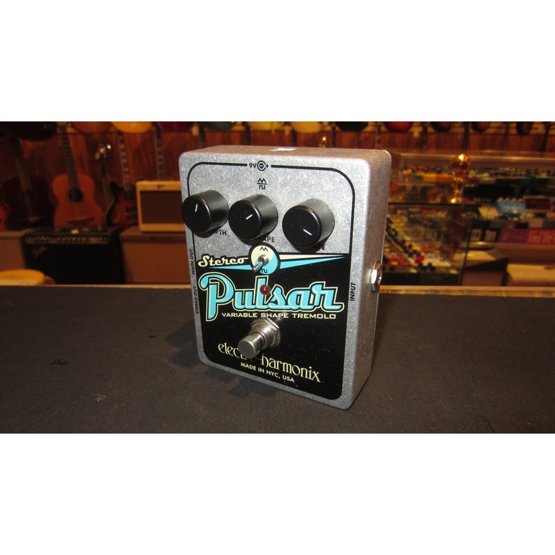 2019-electractro-harmonix-stereo-pulsar-chrome ~2019 Electractro-Harmonix Stereo Pulsar Chrome