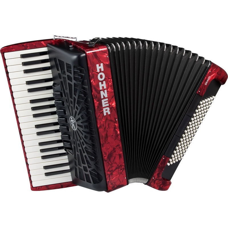 hohner-bravo-iii-96-bass-chromatic-accordion-in-red-pearl Hohner Bravo III 96 Bass Chromatic Accordion In Red Pearl