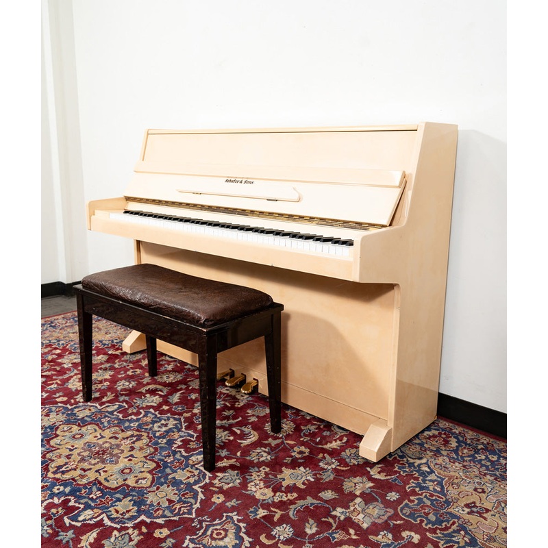 schafer-sons-vs-41-console-piano-polished-ivory-sn-161179-used Schafer & Sons VS-41 Console Piano | Polished Ivory | SN: 161179 | Used