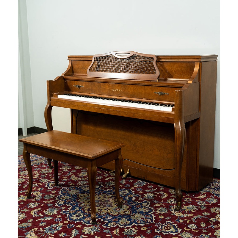 1981-kawai-43-802-f-upright-piano-walnut-sn-k1274152-used 1981 Kawai 43" 802-F Upright Piano | Walnut | SN: K1274152 | Used