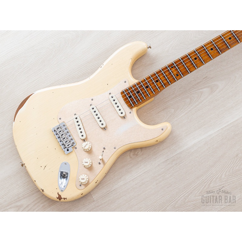 2020-fender-custom-shop-namm-17-limited-edition-1956-stratocaster-roasted-relic-white-w-case-coa 2020 Fender Custom Shop NAMM 17 Limited Edition 1956 Stratocaster Roasted Relic White w/ Case, CoA