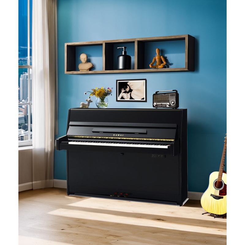 kawai-k-15-continental-upright-piano-ebony-polish-43-3-new Kawai K-15 Continental Upright Piano | Ebony Polish | 43.3" | New