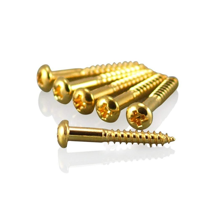 vanson-6-x-gold-dome-head-tremolo-bridge-screws-for-stratocaster-type-guitars VANSON 6 x Gold Dome Head Tremolo / Bridge Screws for Stratocaster Type Guitars