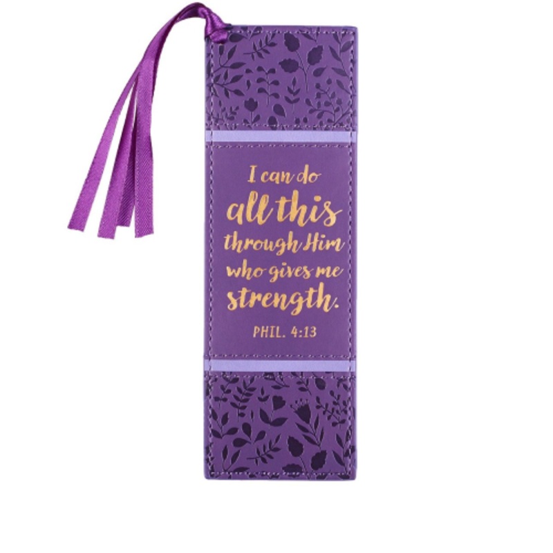 faux-leather-pagemarker-i-can-do-all-purple Faux Leather Pagemarker - I Can Do All (Purple)
