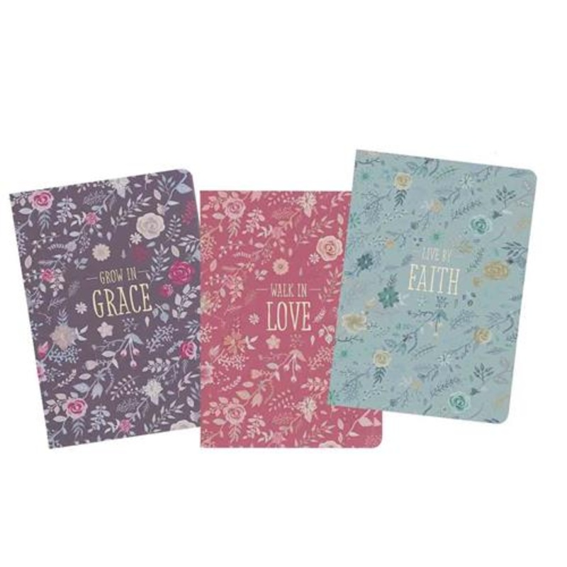 large-notebook-set-grow-in-grace-walk-in-love-live-by-faith Large Notebook Set -Grow In Grace, Walk In Love, Live By Faith