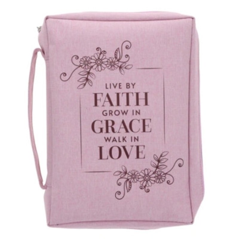 polyester-bible-bag-live-by-faith-grow-in-grace-walk-in-love Polyester Bible Bag - Live by Faith Grow in Grace Walk in Love
