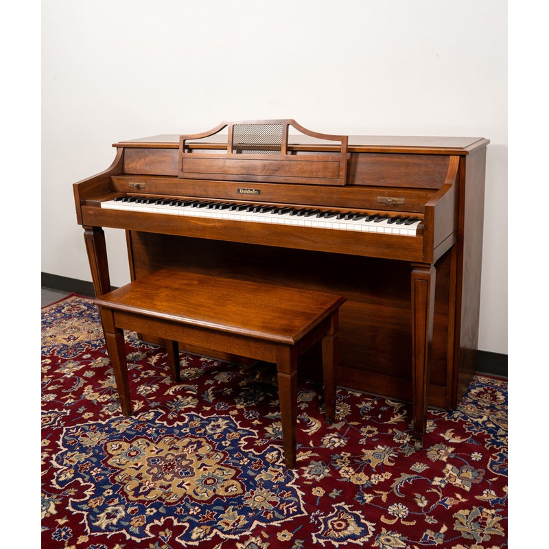 baldwin-console-piano-satin-walnut-used Baldwin Console Piano | Satin Walnut | Used