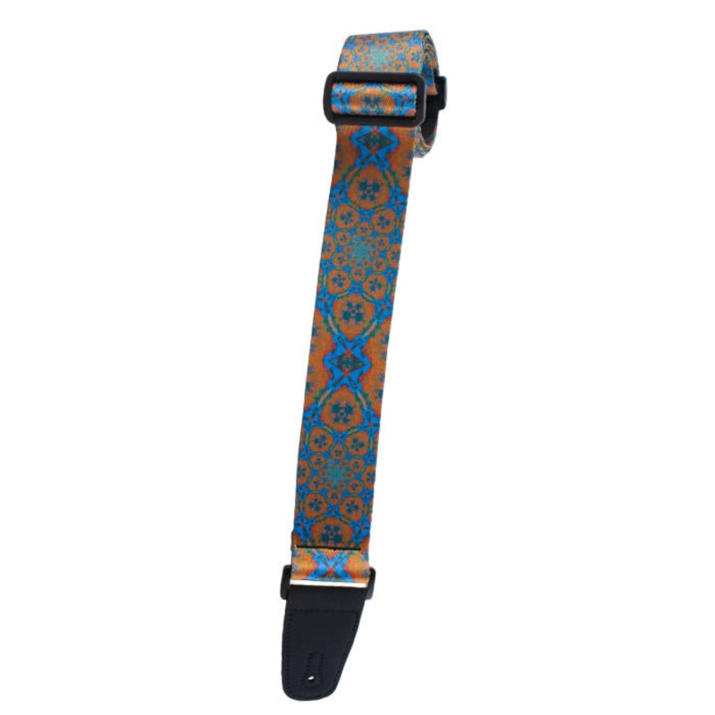 henry-heller-artist-series-sublimination-guitar-strap-blue-orange Henry Heller Artist Series Sublimination Guitar Strap - Blue Orange