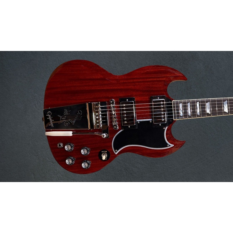 inspired-by-gibson-custom-1964-sg-standard-reissue-w-maestro-vibrola-cherry-red "Inspired by Gibson Custom" 1964 SG Standard Reissue w/Maestro Vibrola - Cherry Red