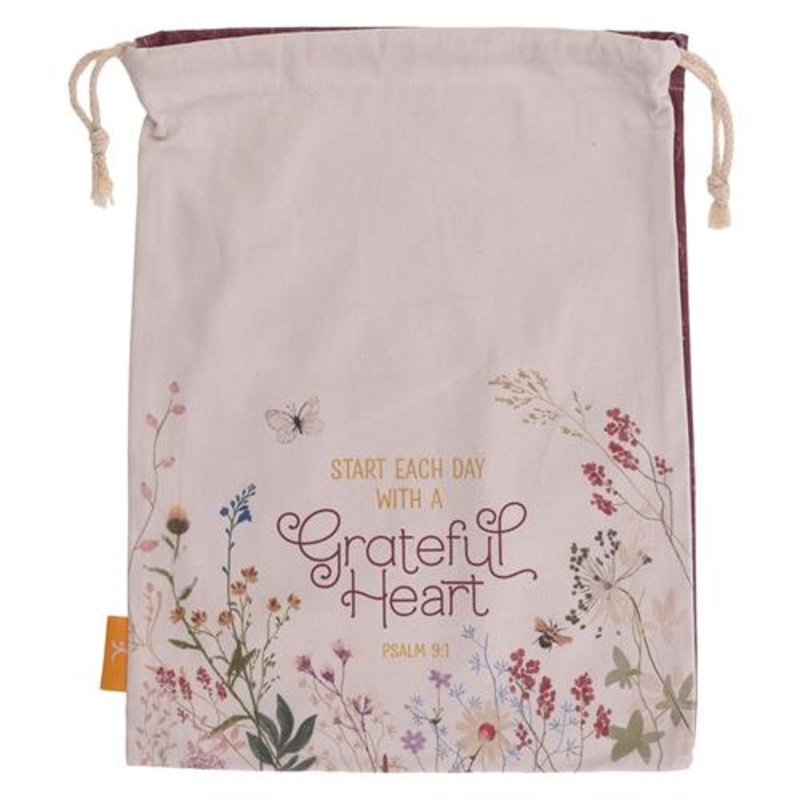 large-cotton-drawstring-bag-start-each-day-with-a-grateful-heart Large Cotton Drawstring Bag -Start Each Day With A Grateful Heart