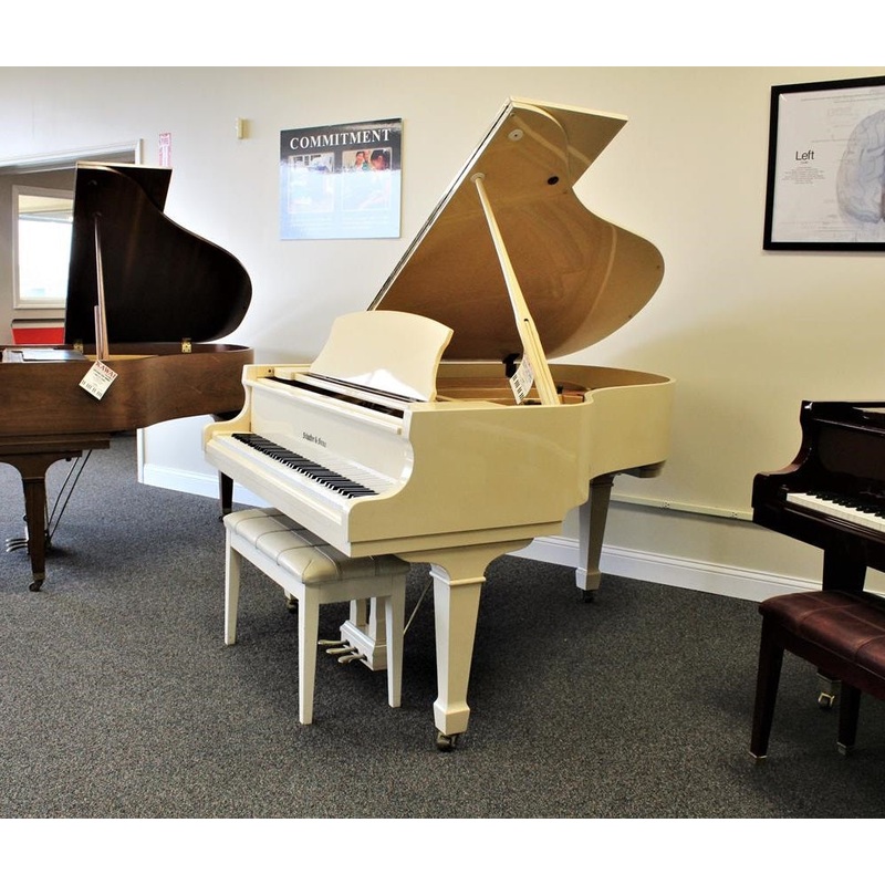 schafer-sons-5-10-ss-510-grand-piano-polished-ivory-sn-g025553-used Schafer & Sons 5'10" SS-510 Grand Piano | Polished Ivory | SN: G025553 | Used